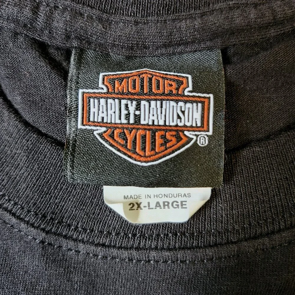 Harley‎ Davidson 2017 Flaming Skull Tee Size 2X Cincinnati, Ohio